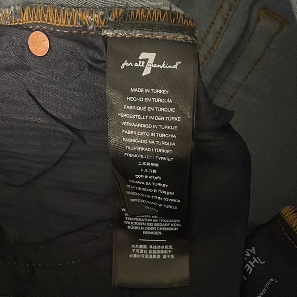 7 for all mankind slim illusion luxe high waist ankle skinny jeans size 25 - Picture 10 of 12